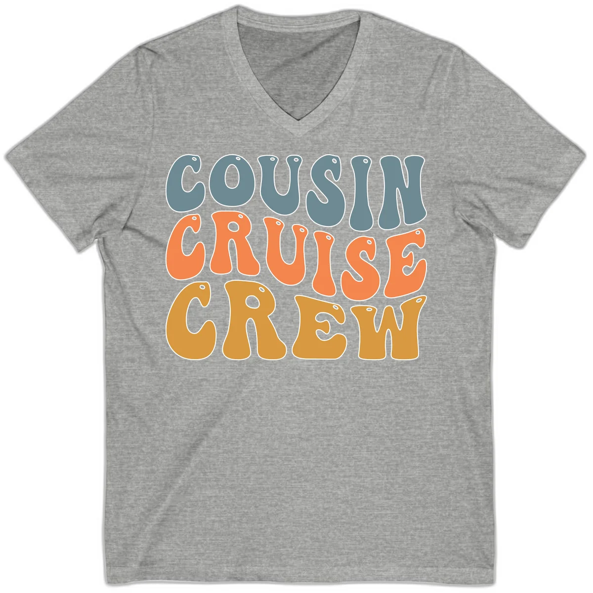 Cousin Cruise Crew V-Neck in Athletic Heather