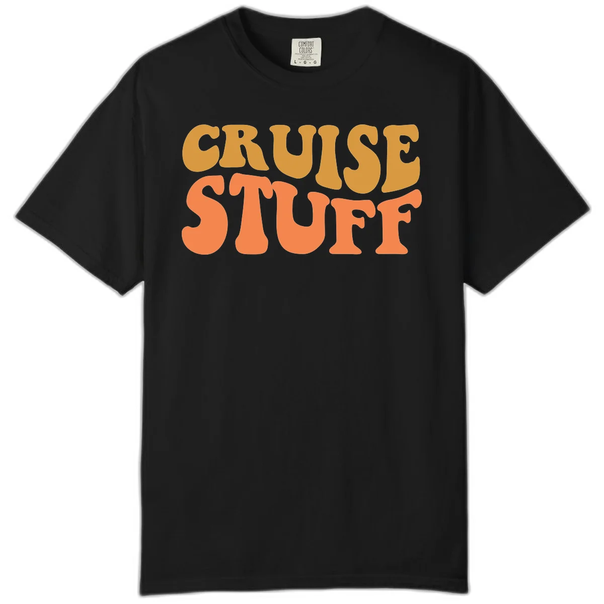Cruise Stuff Comfort Color Tee in Black
