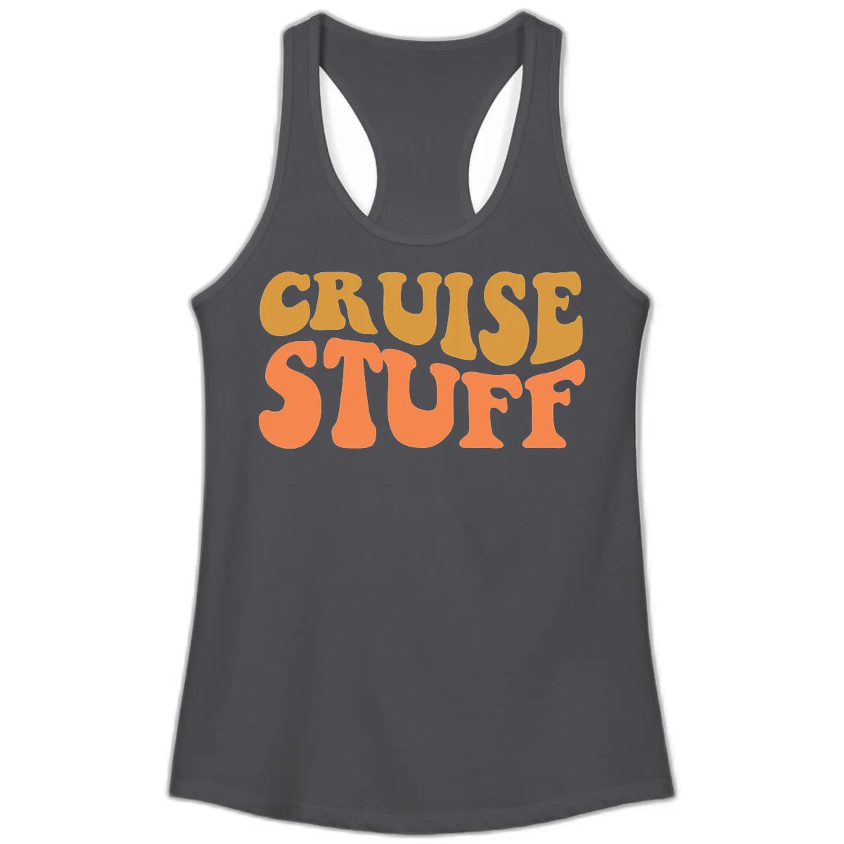 Cruise Stuff Ladies Tank in Solid Dark Gray