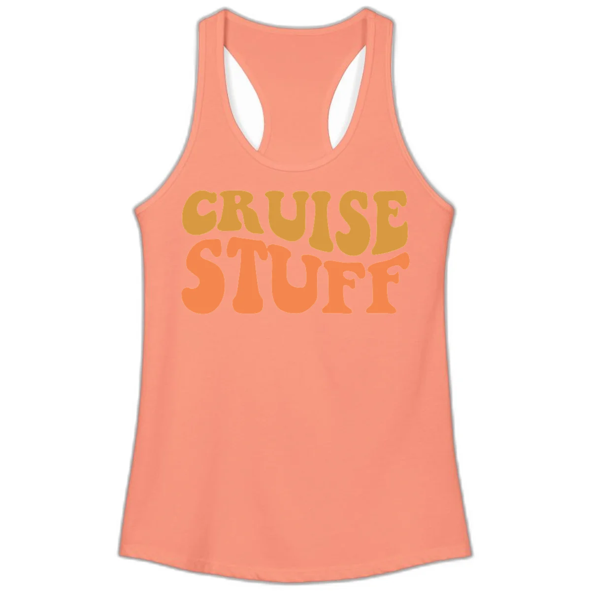 Cruise Stuff Ladies Tank in Solid Light Orange