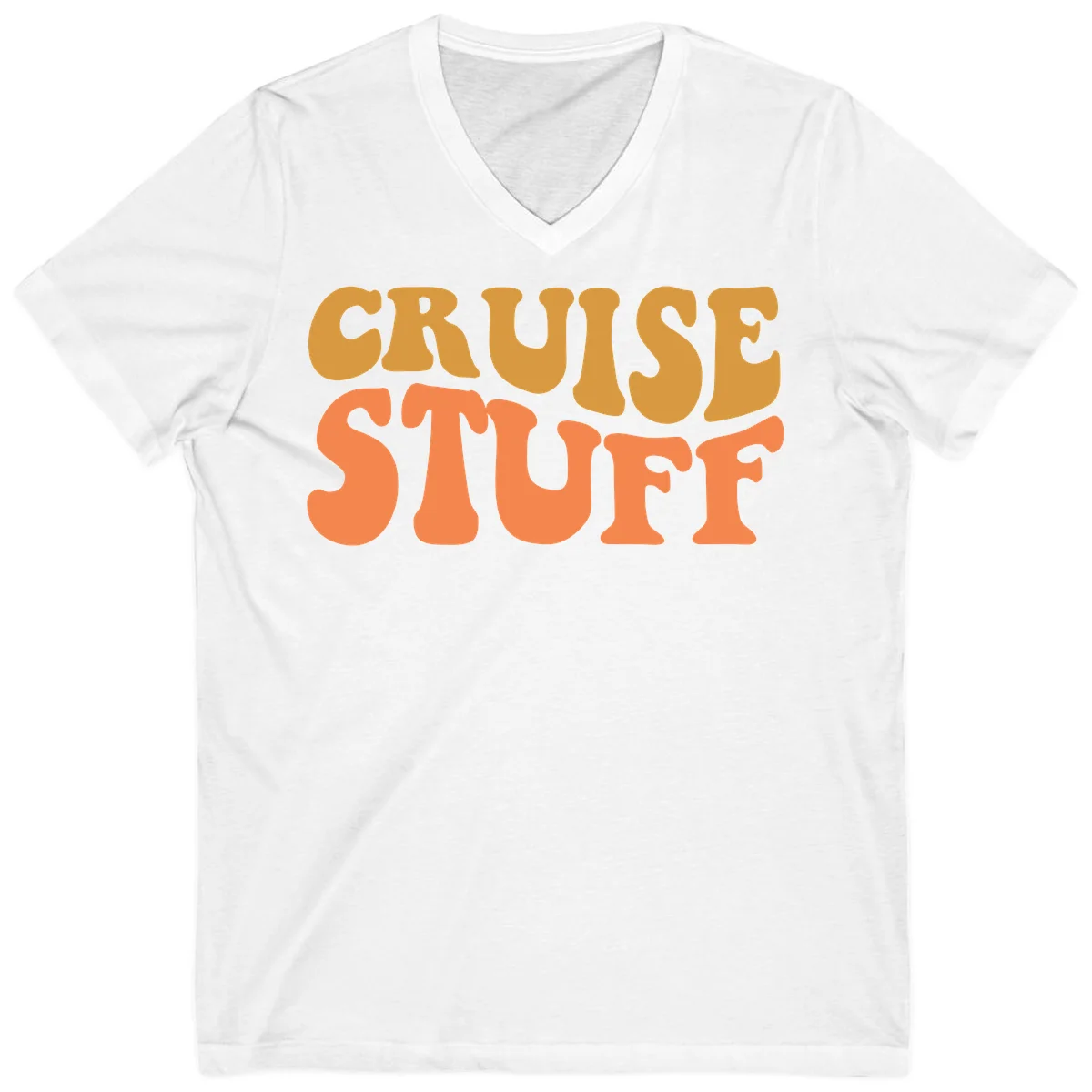 Cruise Stuff V-Neck Tee in White