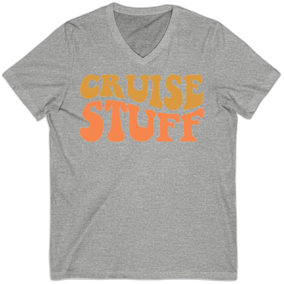 Cruise Stuff V-Neck Tee in Athletic Heather