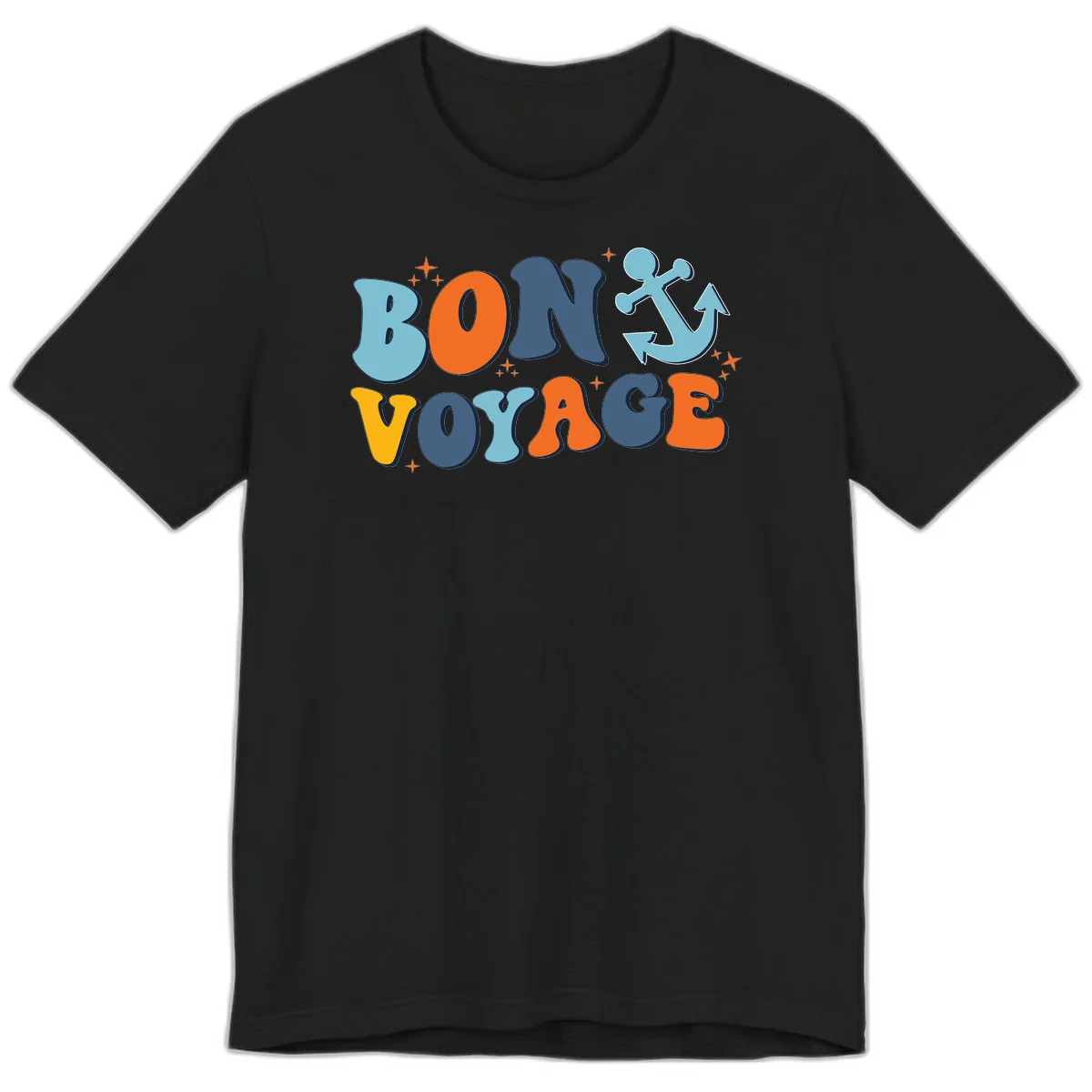 Bon Voyage Anchor Premium T-Shirt: Cruise in Comfort! in Black