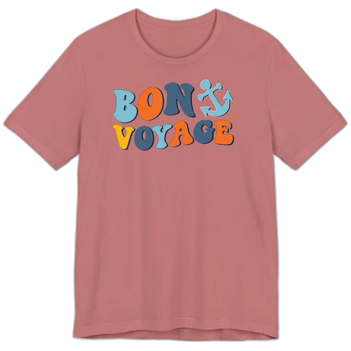Bon Voyage Anchor Premium T-Shirt: Cruise in Comfort! in Mauve