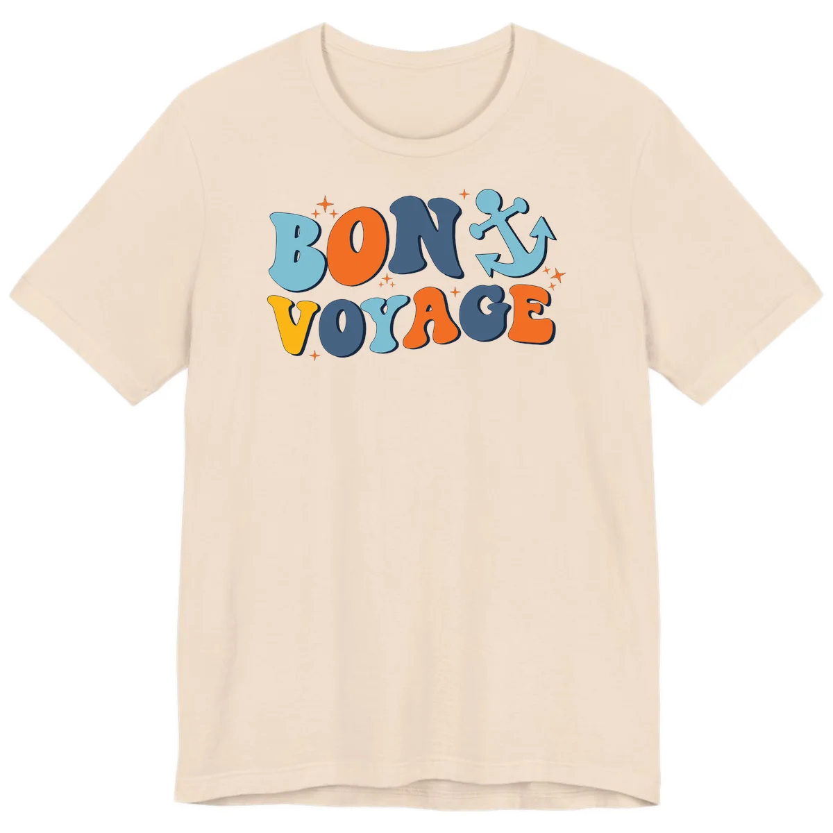 Bon Voyage Anchor Premium T-Shirt: Cruise in Comfort! in Soft Cream