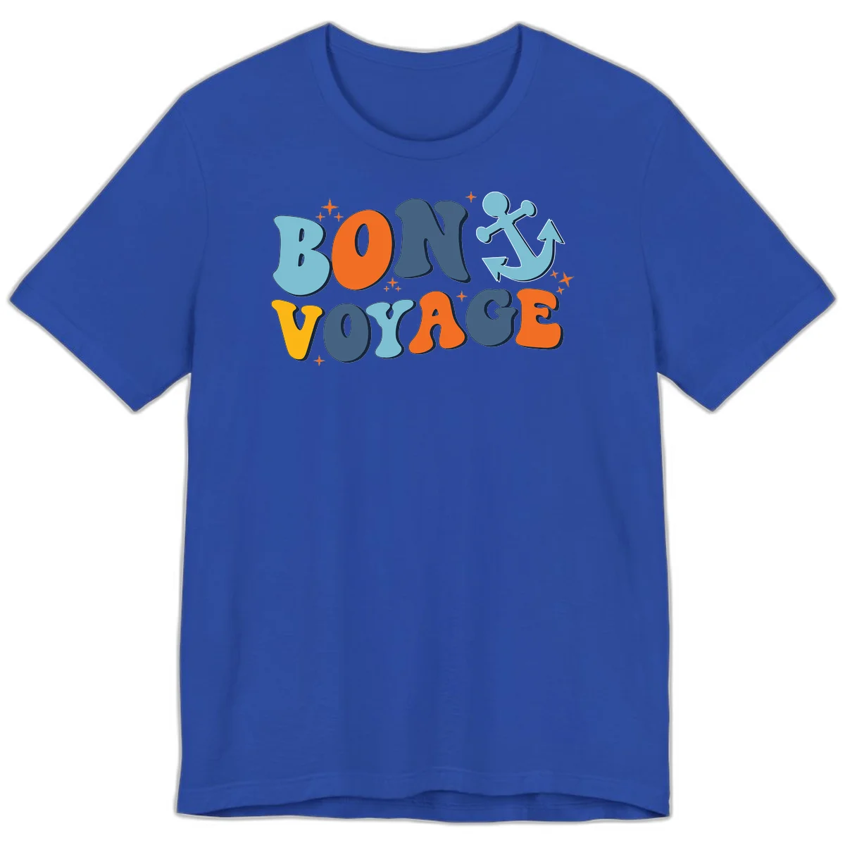 Bon Voyage Anchor Premium T-Shirt: Cruise in Comfort! in True Royal