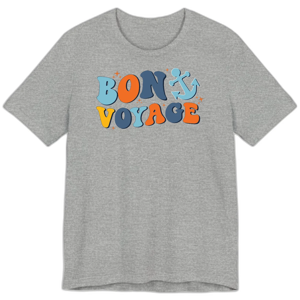 Bon Voyage Anchor Premium T-Shirt: Cruise in Comfort! in Athletic Heather