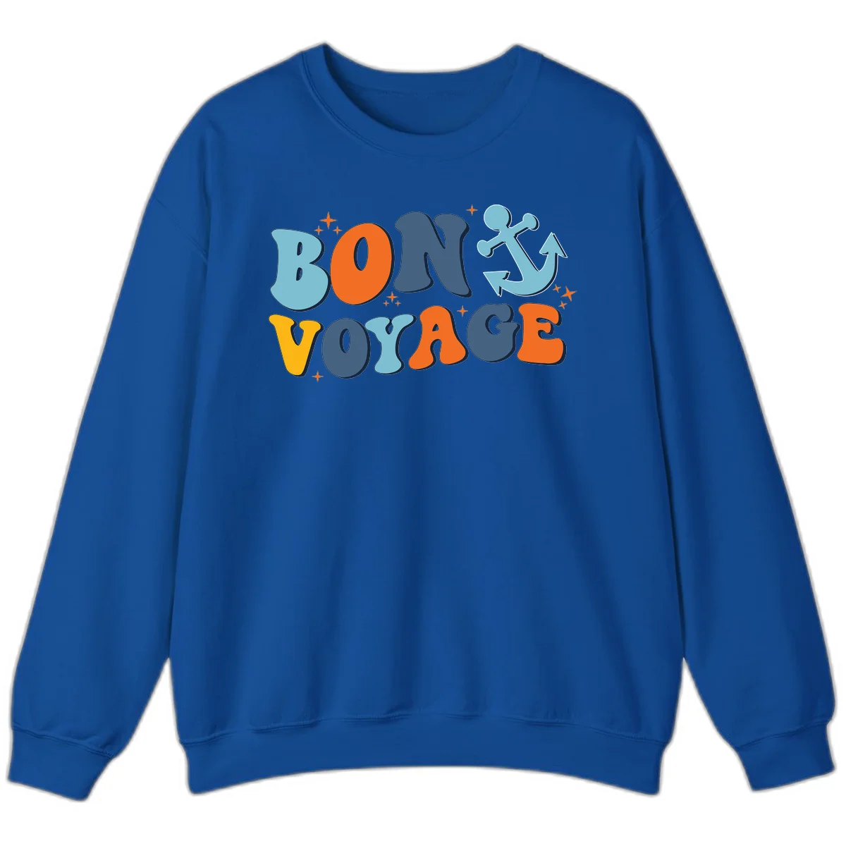 Bon Voyage Anchor Sweatshirt: Cozy Cruise Ship Nights! in Royal
