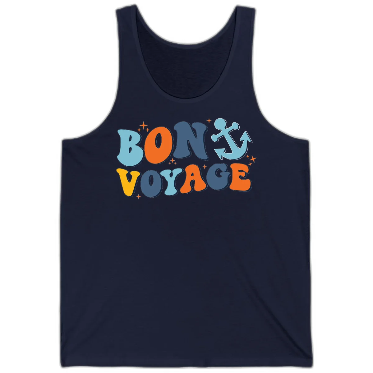 Bon Voyage Anchor Tank: Soak Up the Sun on Your Cruise! in Navy