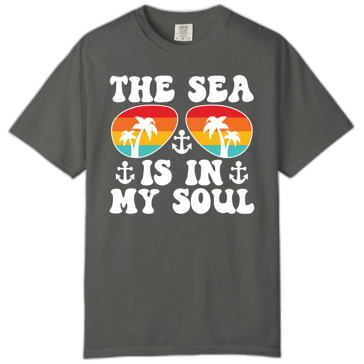 The Sea Is In My Soul Comfort Color Tee in Pepper