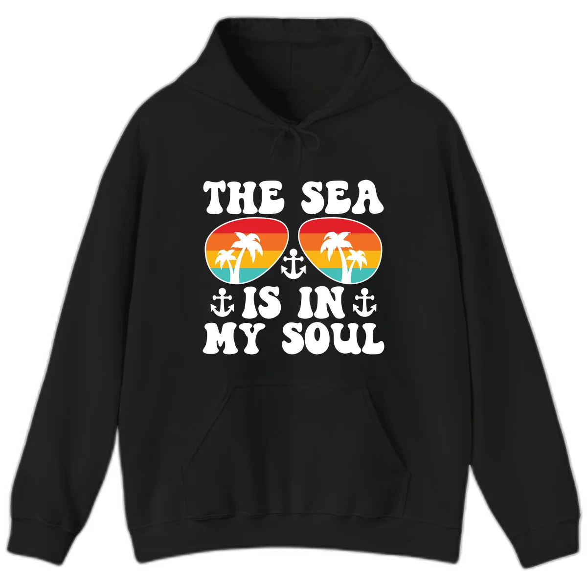 The Sea Is In My Soul Hoodie in Black