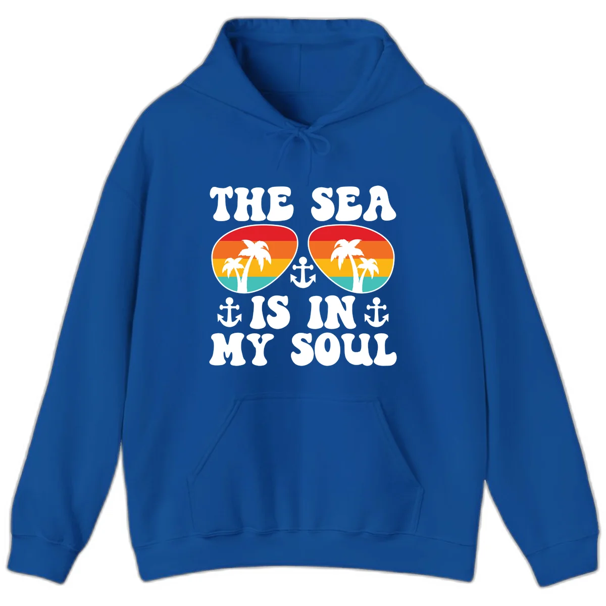 The Sea Is In My Soul Hoodie in Royal