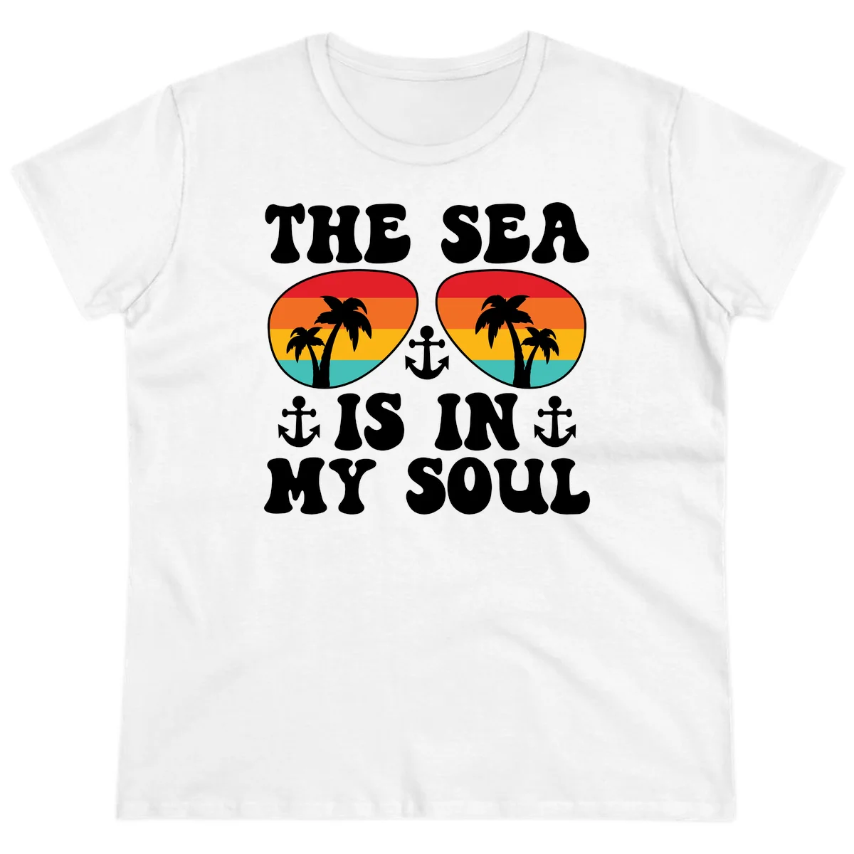 The Sea Is In My Soul Ladies Tee in White