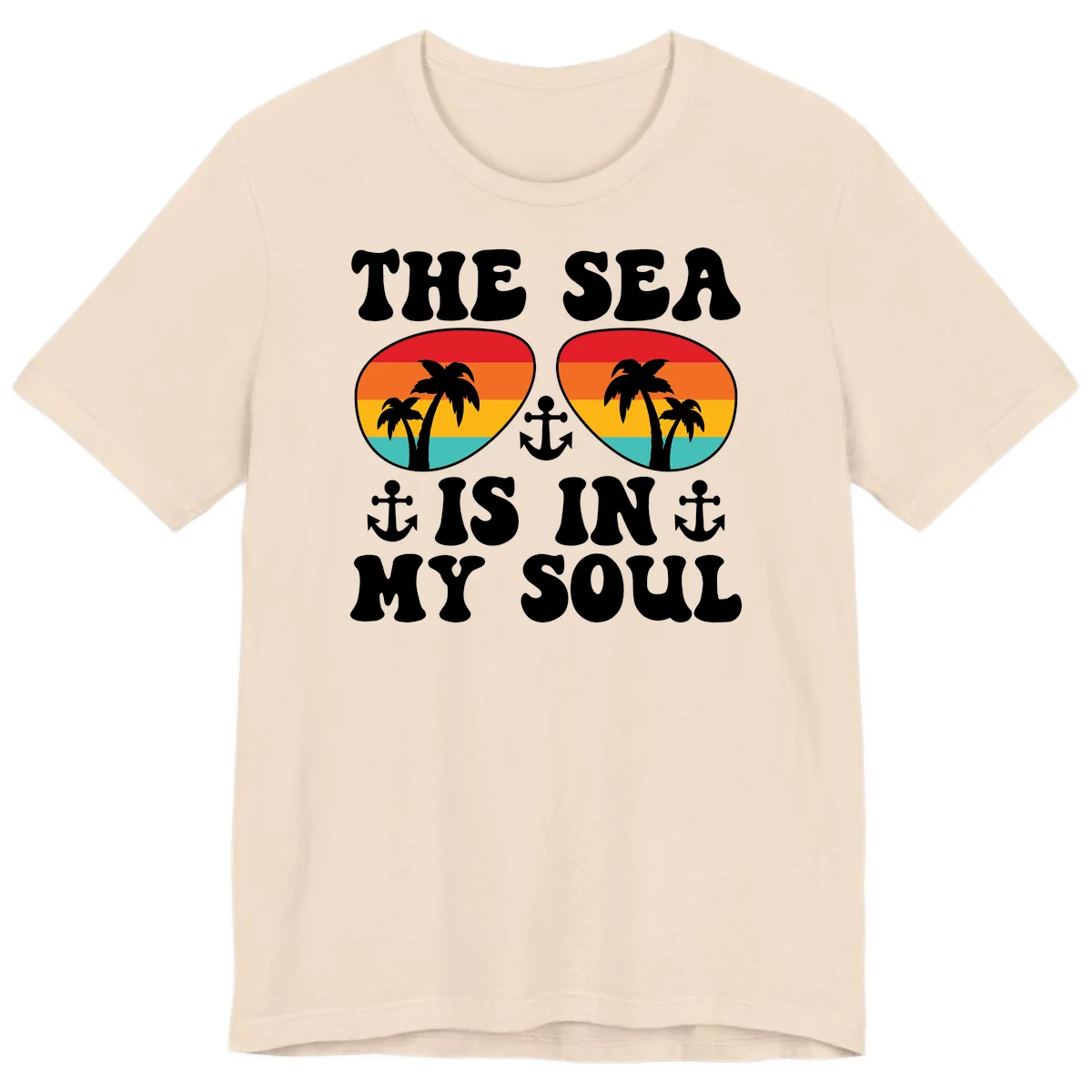 The Sea Is In My Soul Premium T-Shirt in Soft Cream