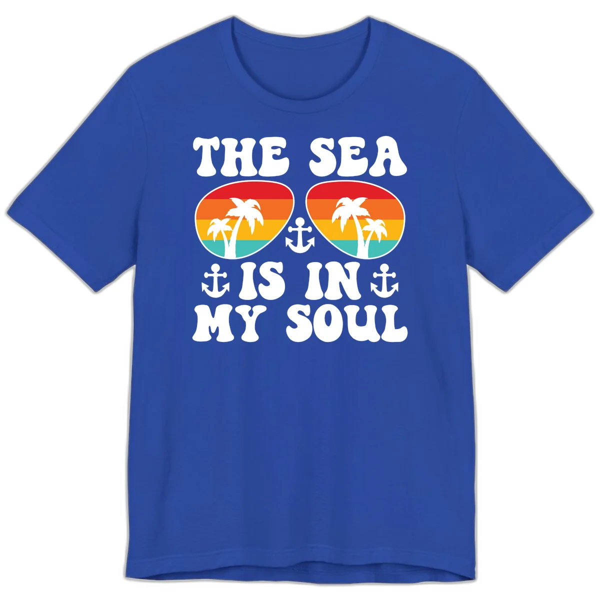 The Sea Is In My Soul Premium T-Shirt in True Royal