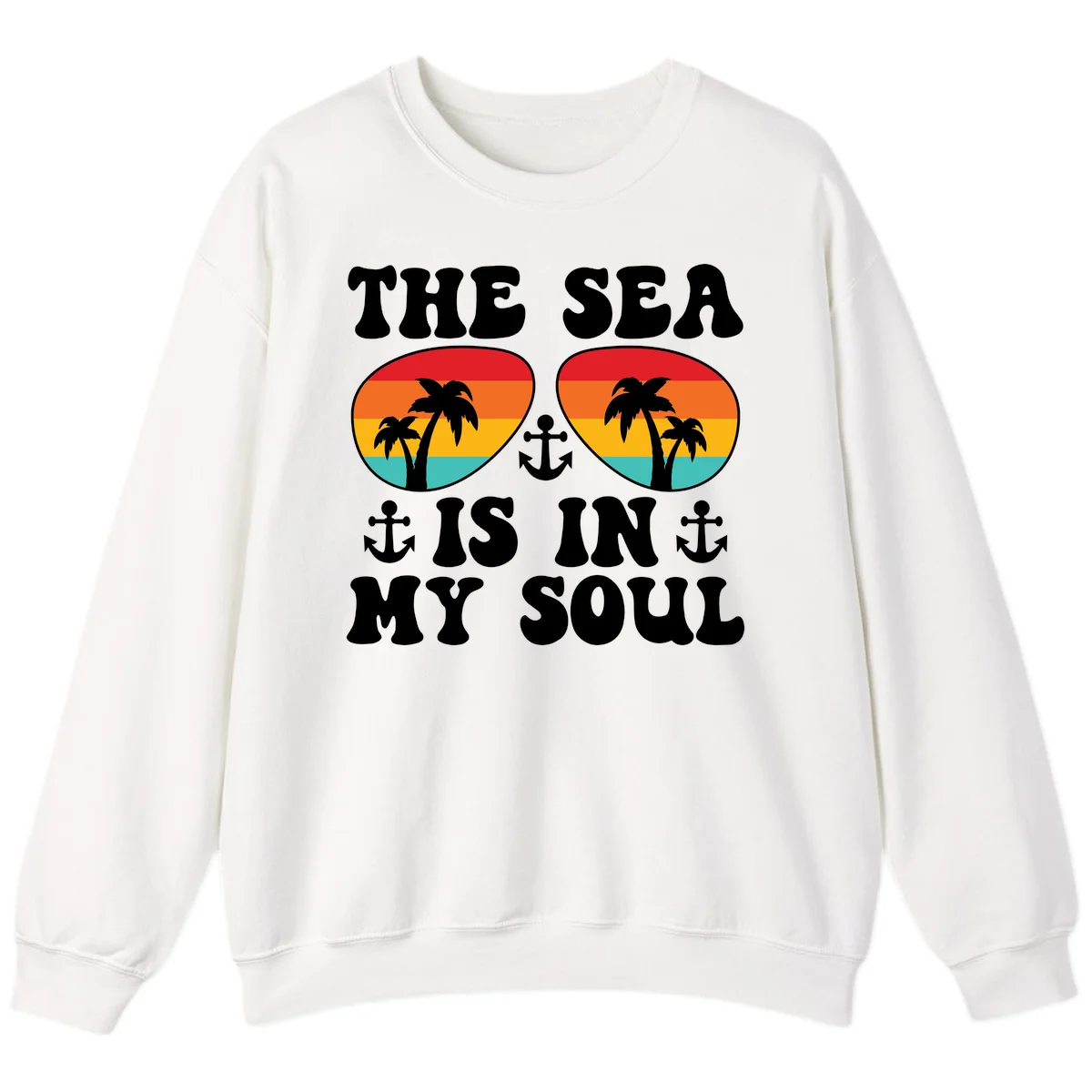The Sea Is In My Soul Sweatshirt in White