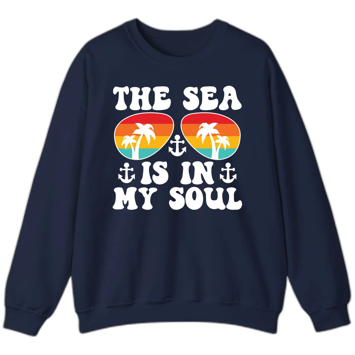 The Sea Is In My Soul Sweatshirt in Navy