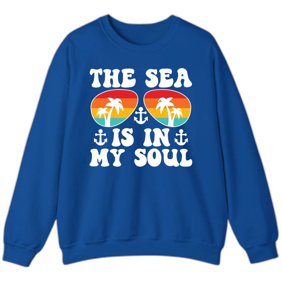The Sea Is In My Soul Sweatshirt in Royal