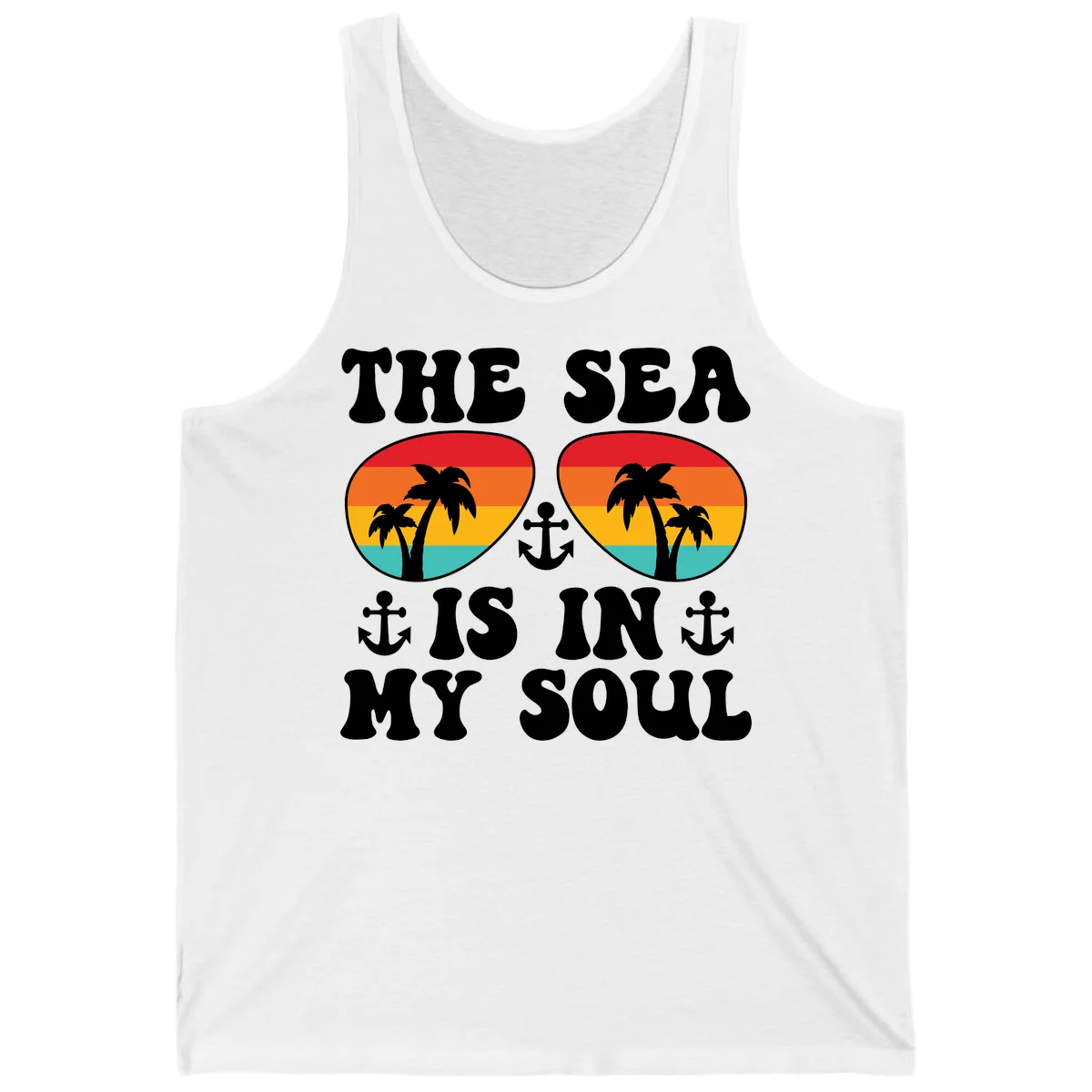 The Sea Is In My Soul Tank in White