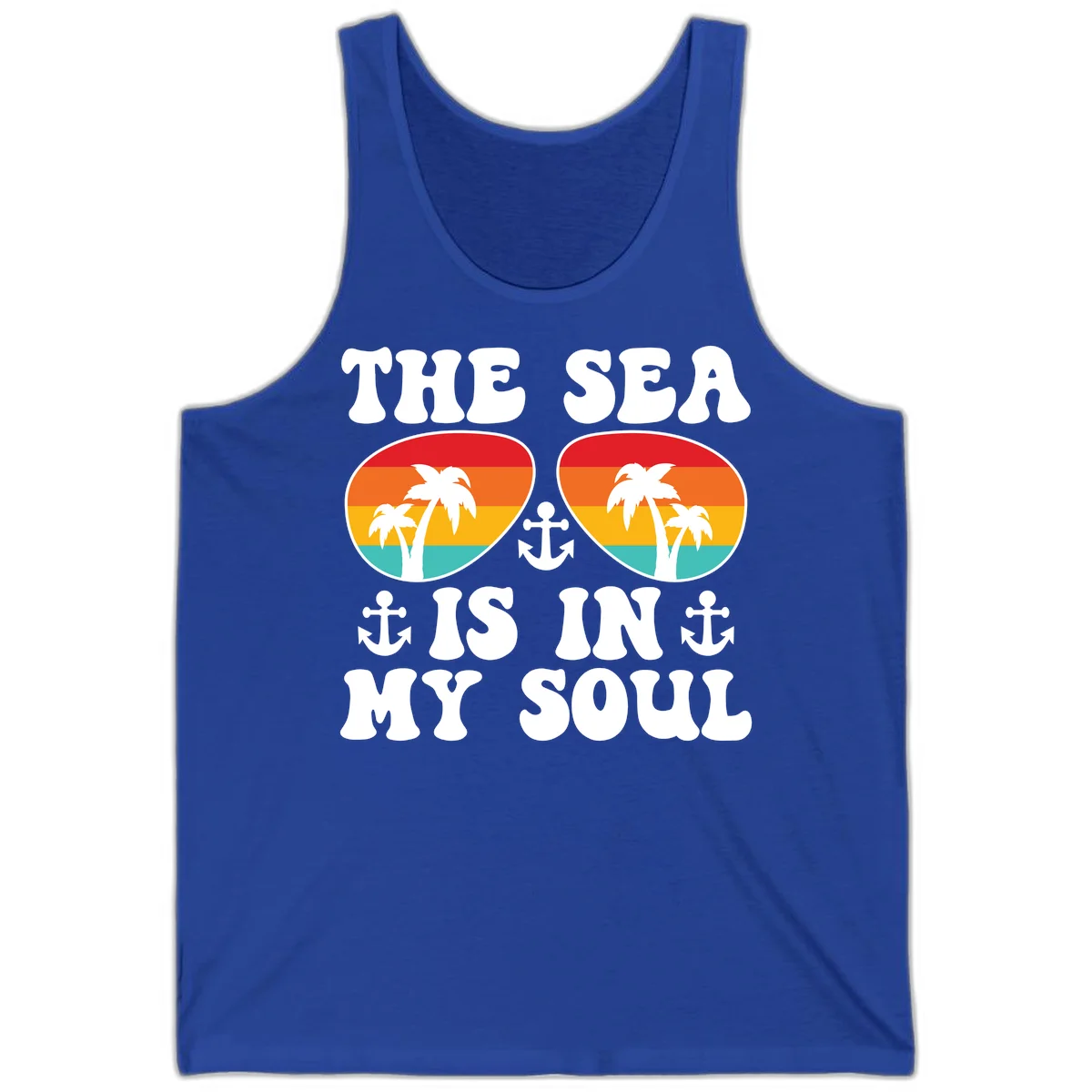 The Sea Is In My Soul Tank in True Royal