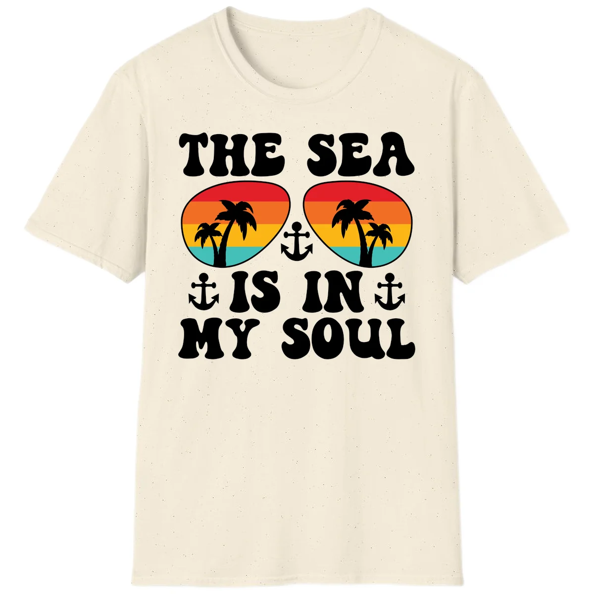 The Sea Is In My Soul T-Shirt in Natural