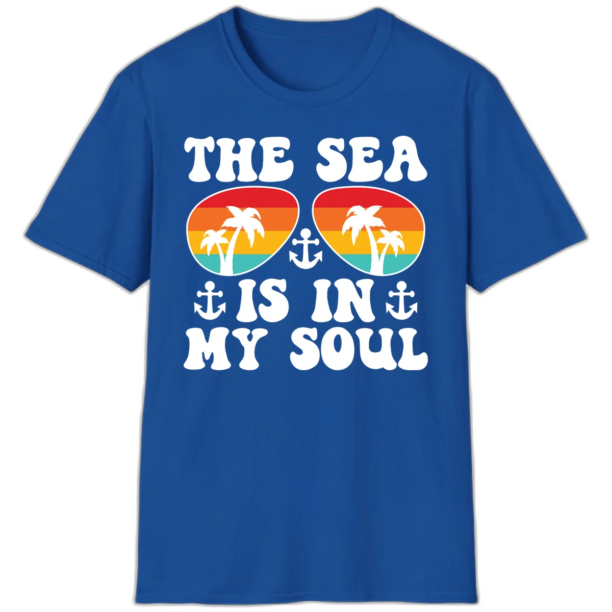 The Sea Is In My Soul T-Shirt in Royal