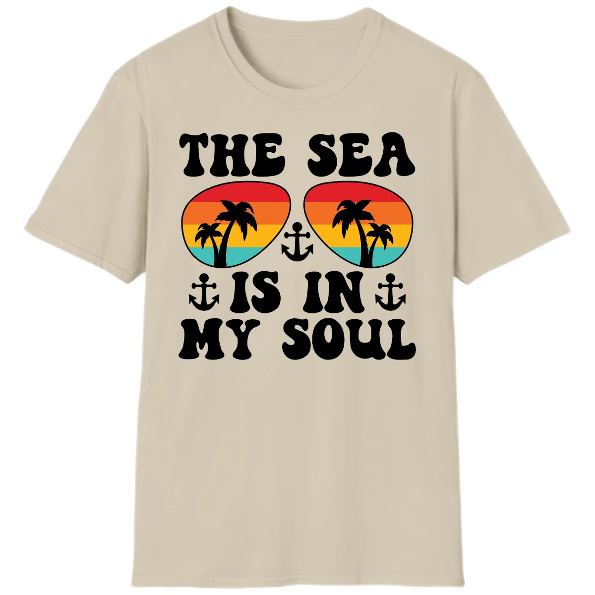 The Sea Is In My Soul T-Shirt in Sand