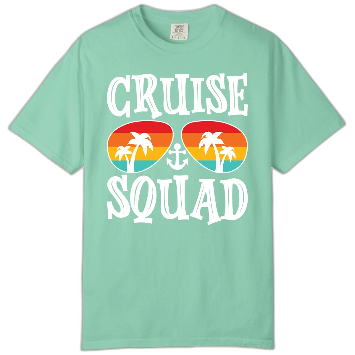 Cruise Squad Sunglasses Comfort Color T-Shirt in Island Reef