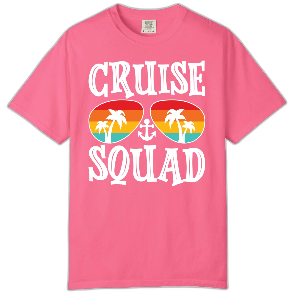 Cruise Squad Sunglasses Comfort Color T-Shirt in Crunchberry