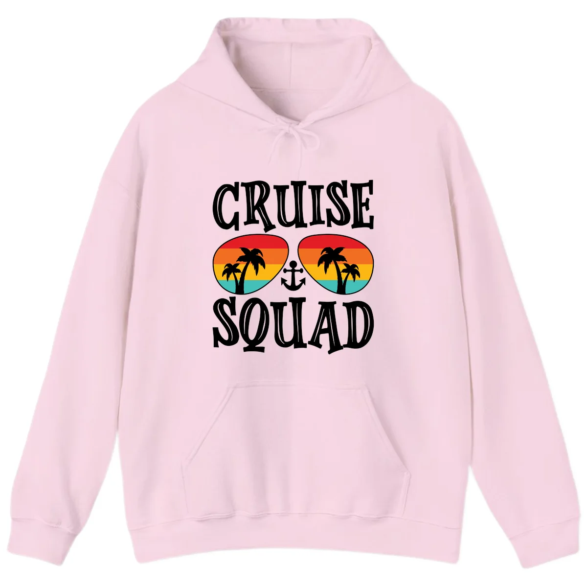Cruise Squad Sunglasses Hoodie in Light Pink