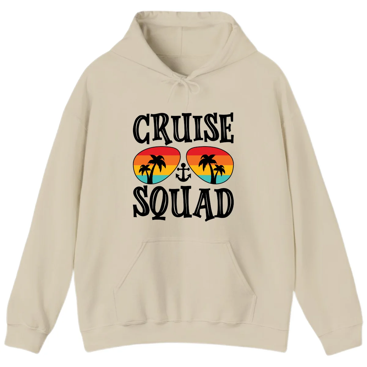 Cruise Squad Sunglasses Hoodie in Sand