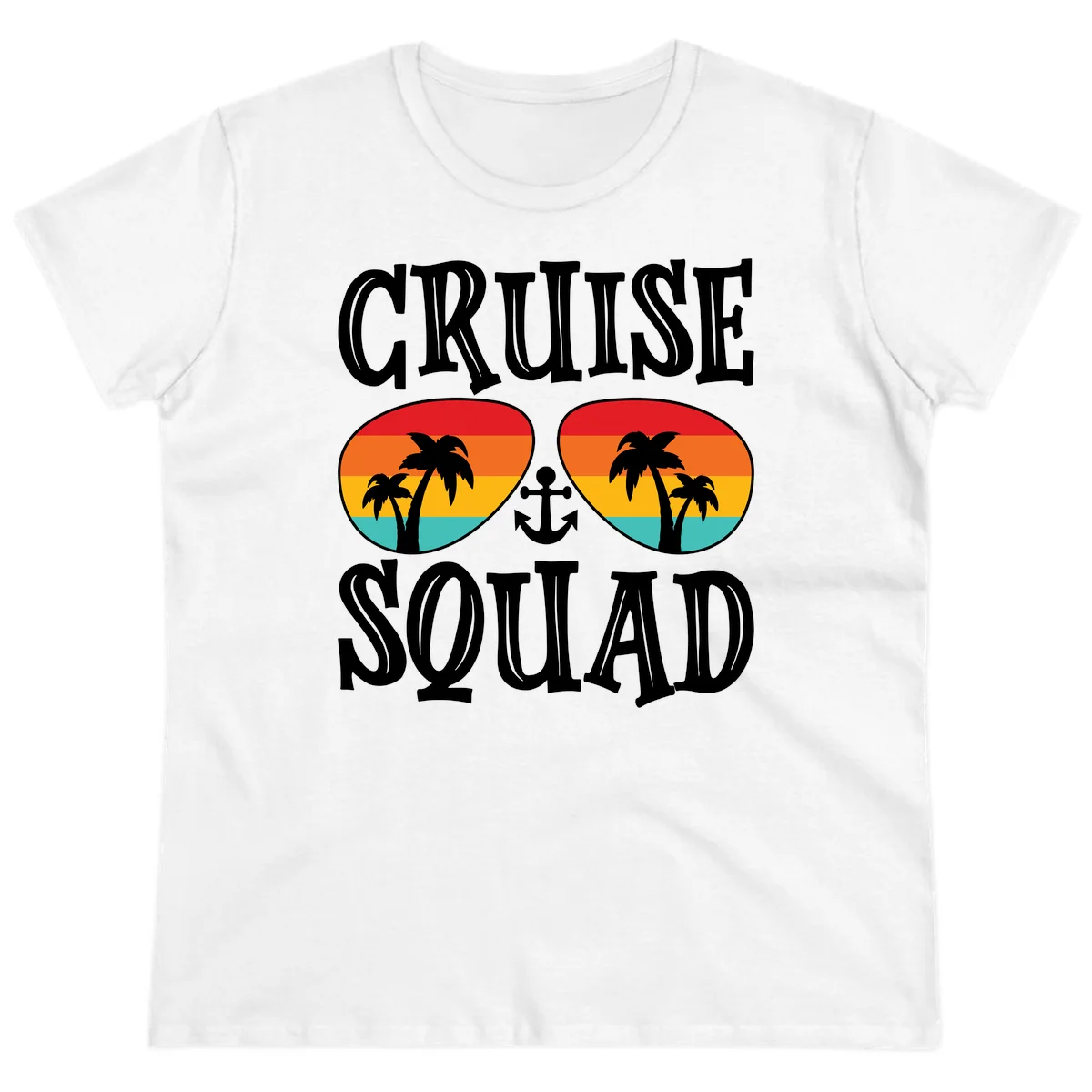 Cruise Squad Sunglasses Ladies Tee in White