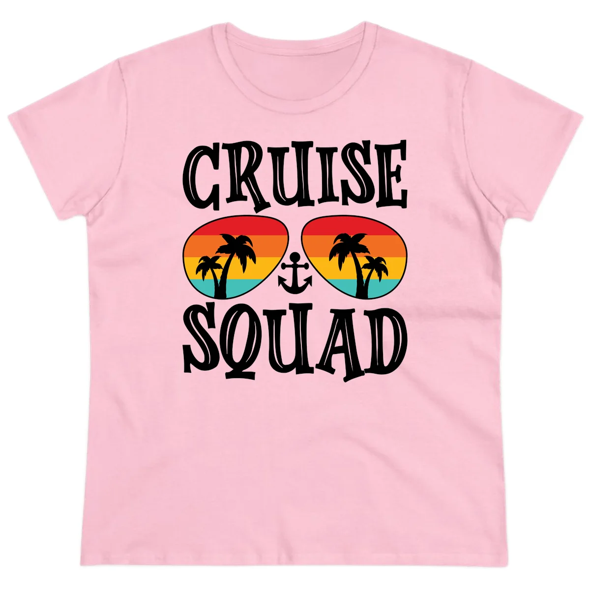 Cruise Squad Sunglasses Ladies Tee in Light Pink