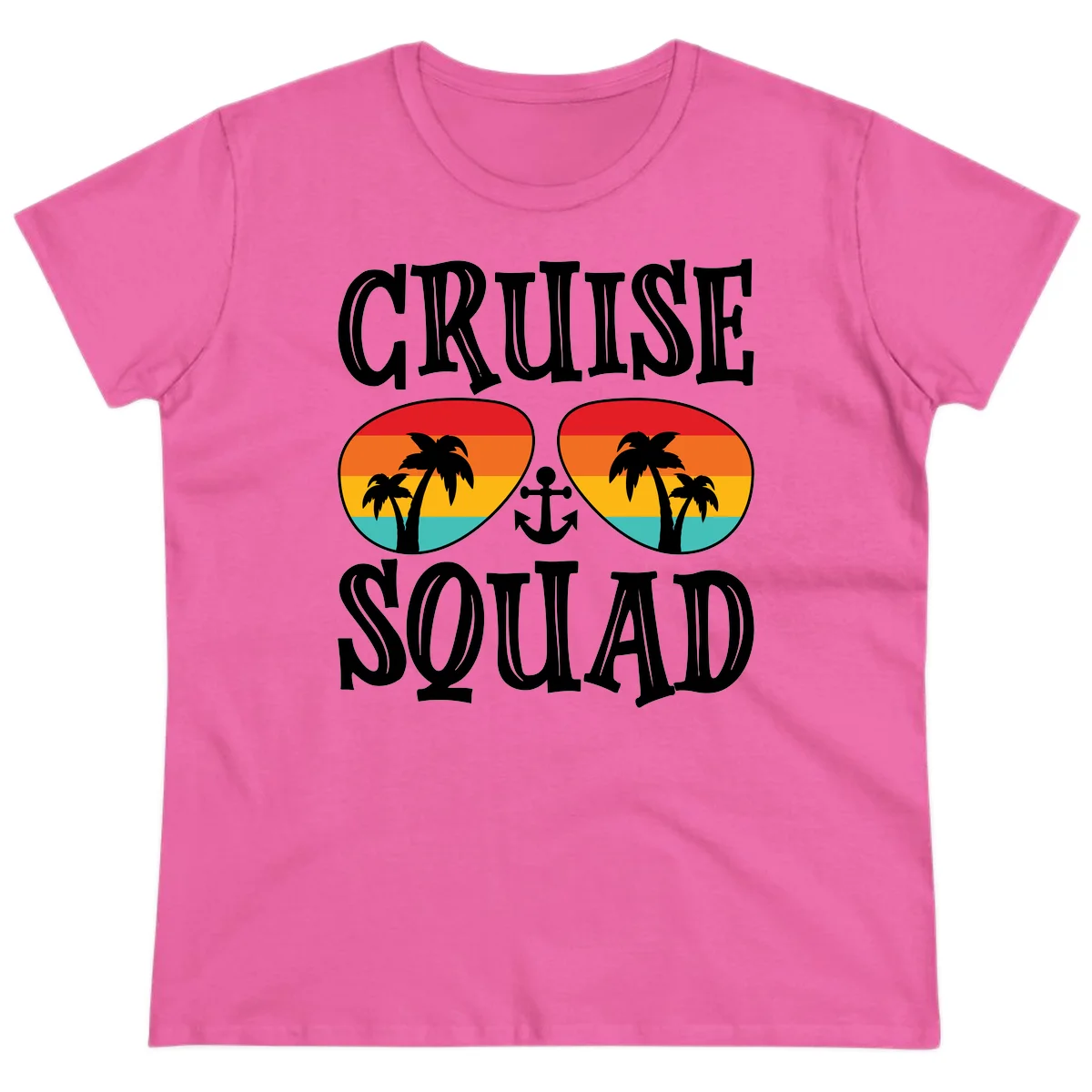 Cruise Squad Sunglasses Ladies Tee in Azalea
