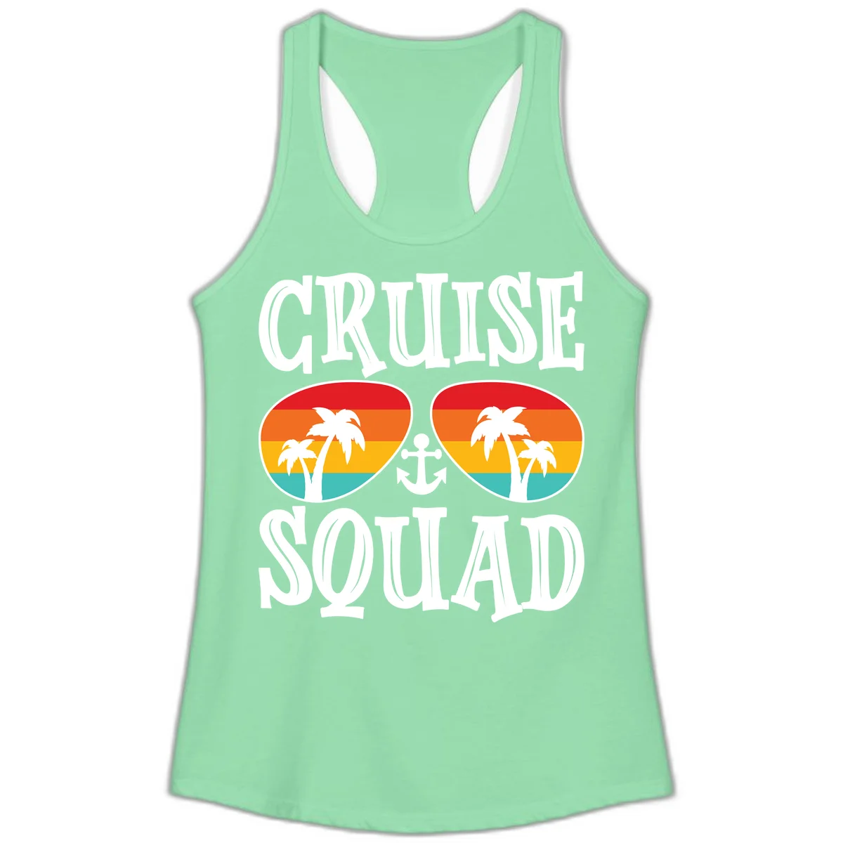 Cruise Squad Sunglasses Ladies Tank in Solid Mint