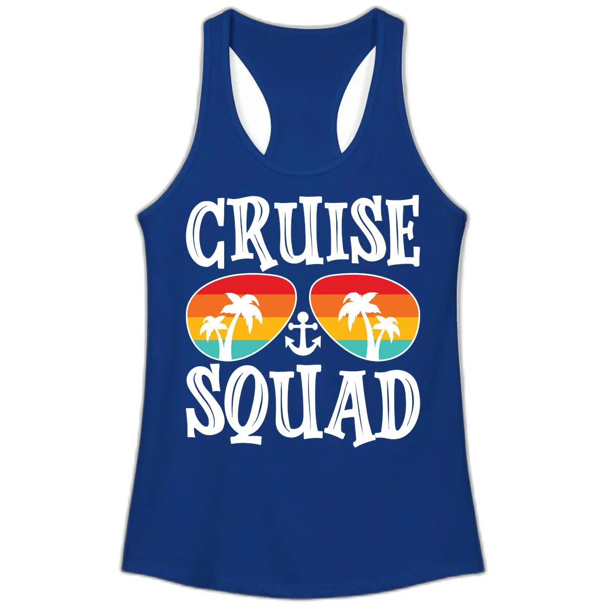 Cruise Squad Sunglasses Ladies Tank in Solid Royal