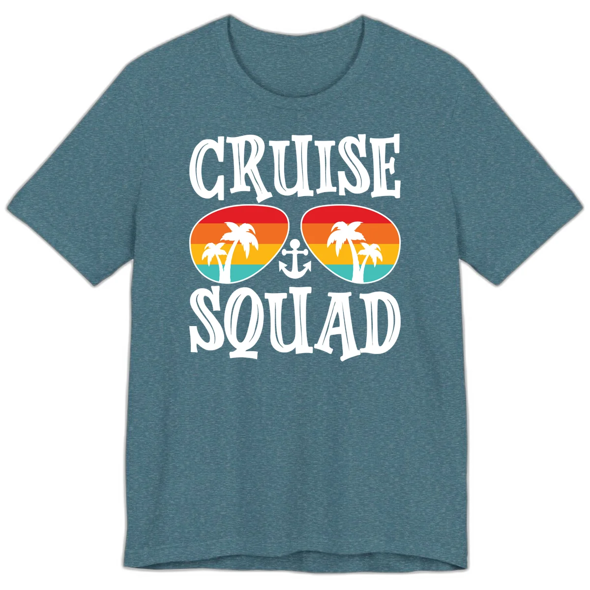 Cruise Squad Sunglasses Premium T-Shirt in Heather Deep Teal