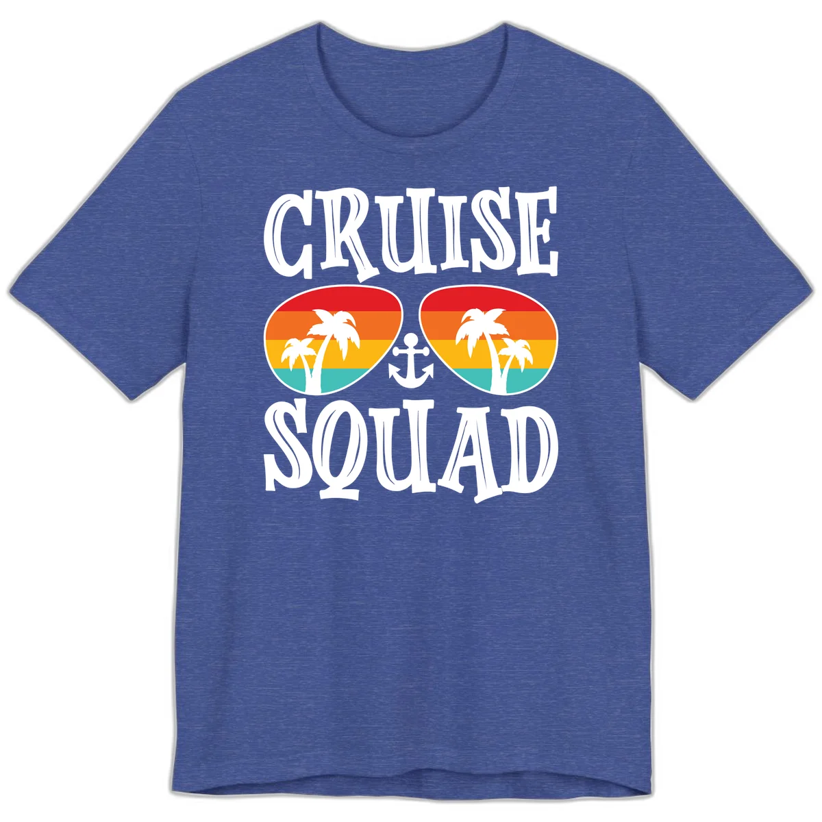 Cruise Squad Sunglasses Premium T-Shirt in Heather True Royal