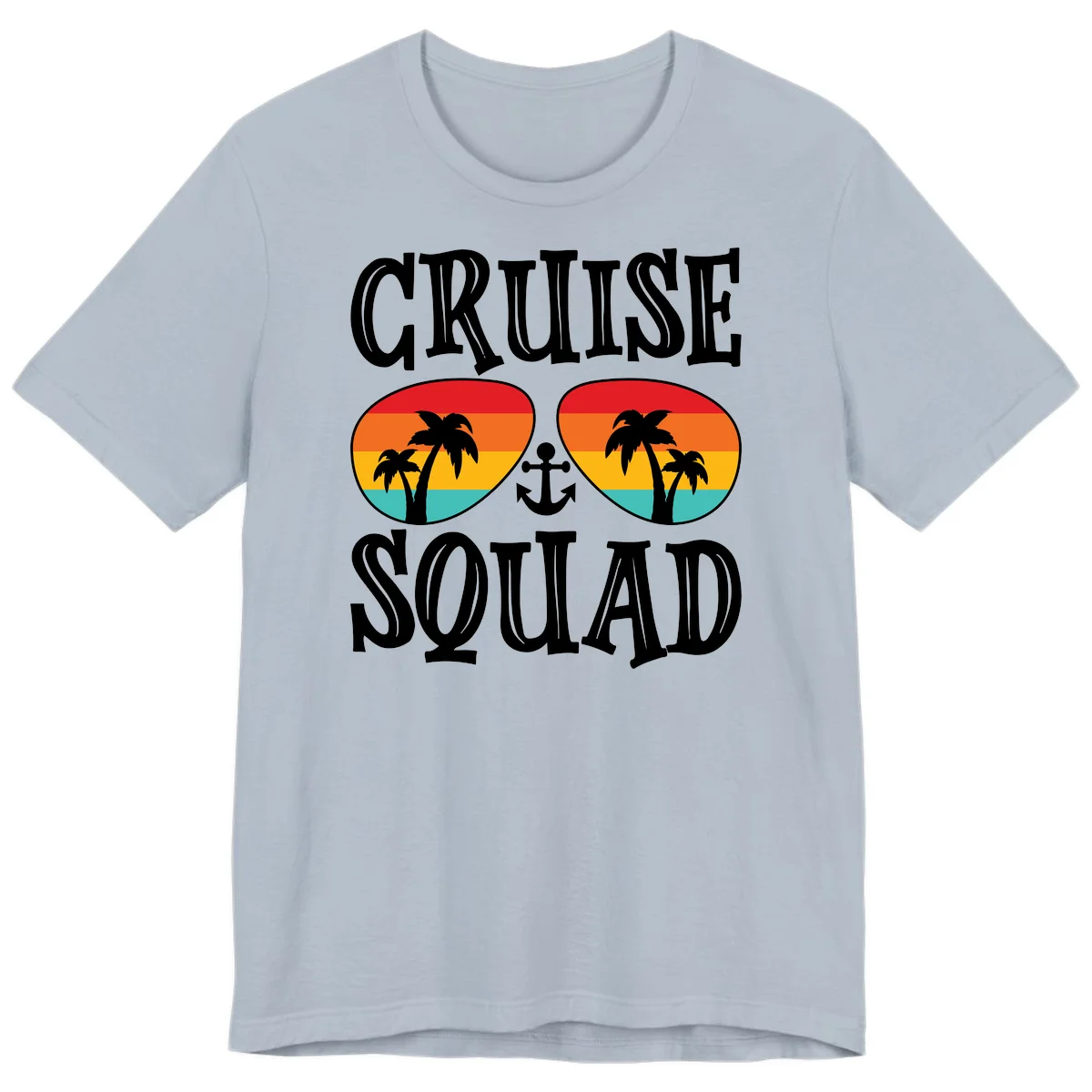 Cruise Squad Sunglasses Premium T-Shirt in Light Blue