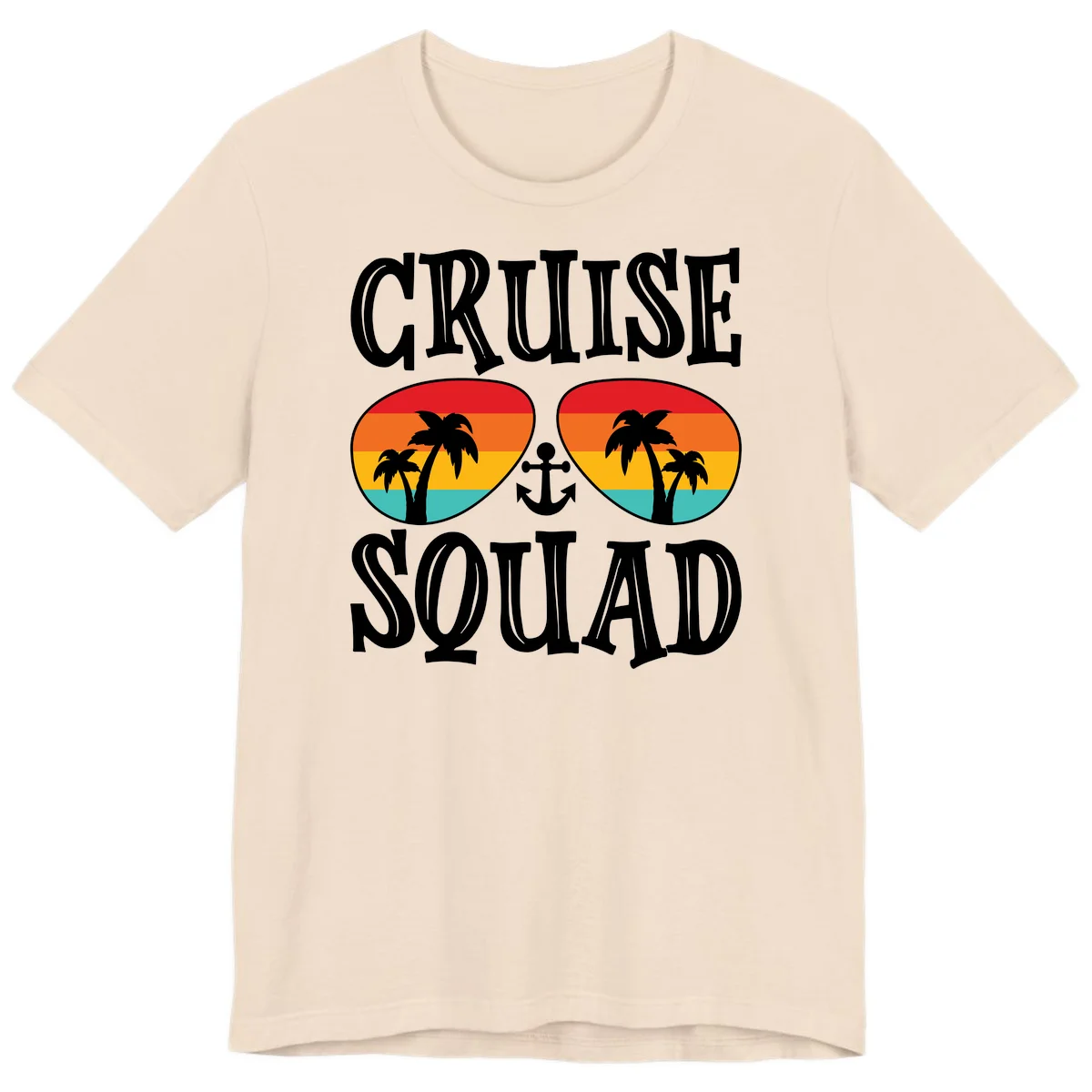 Cruise Squad Sunglasses Premium T-Shirt in Soft Cream