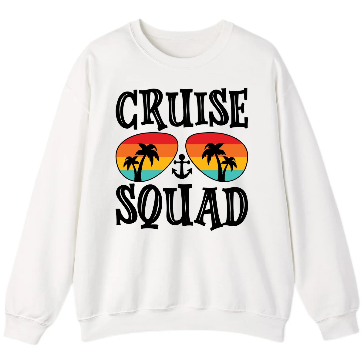 Cruise Squad Sunglasses Sweatshirt in White