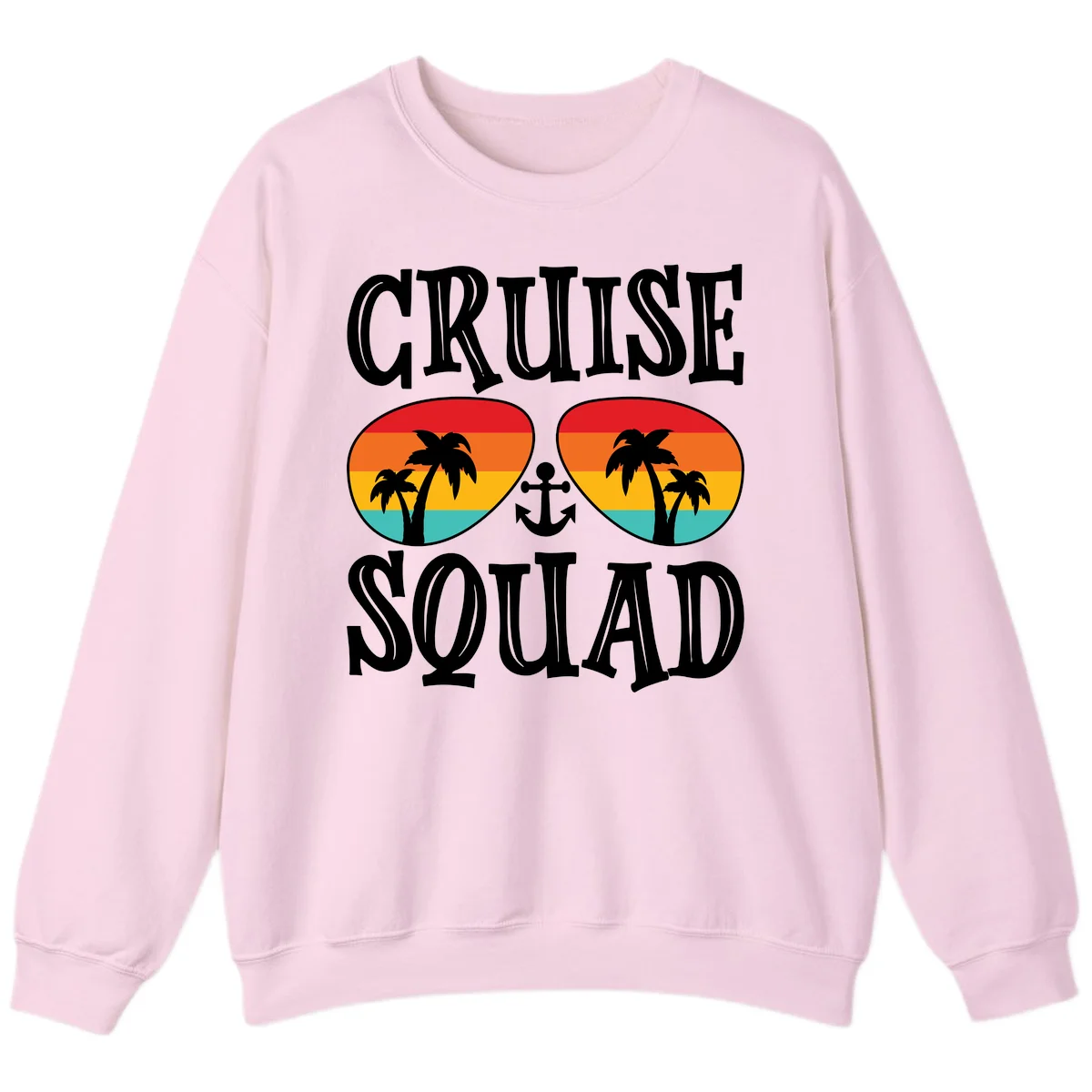 Cruise Squad Sunglasses Sweatshirt in Light Pink