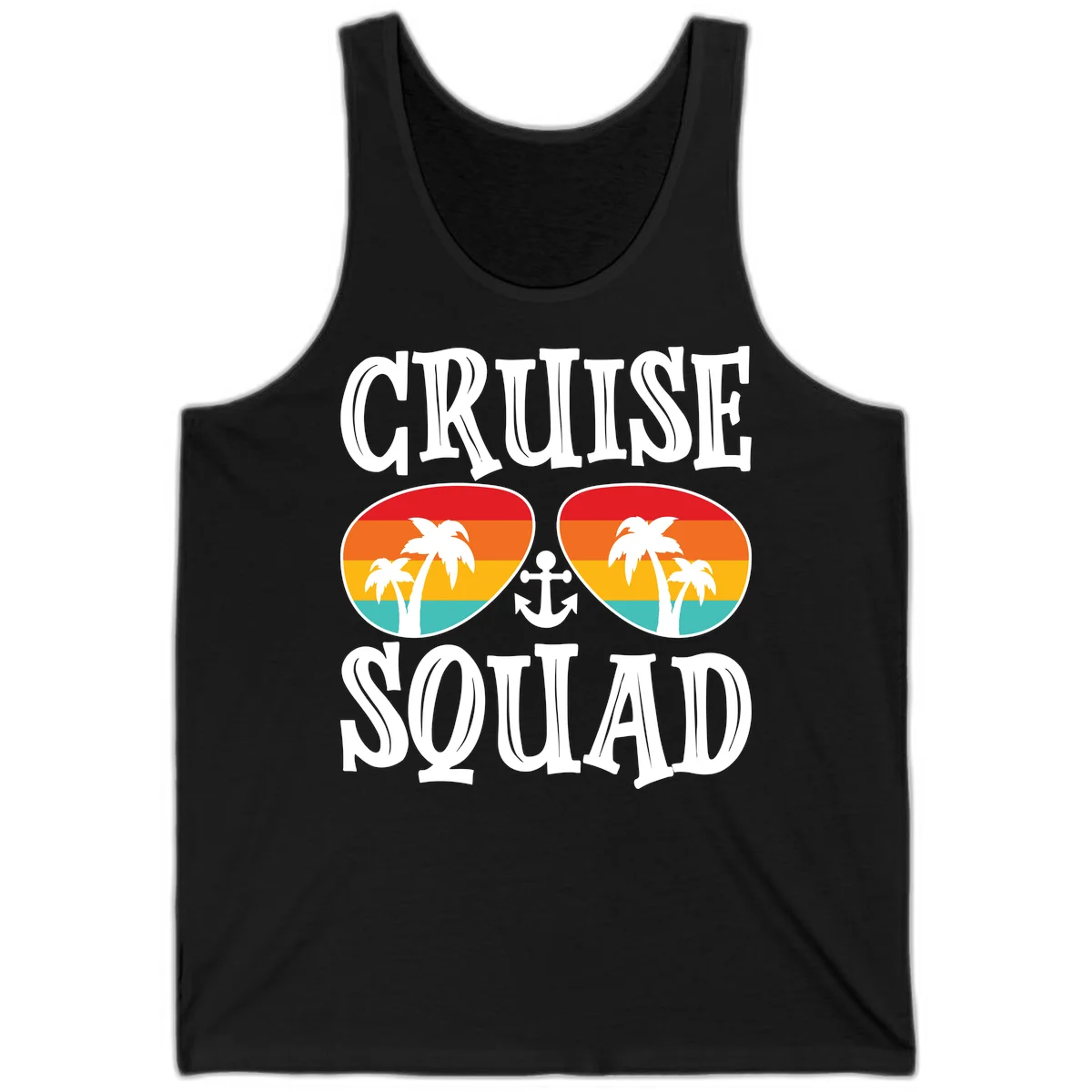 Cruise Squad Sunglasses Tank in Black
