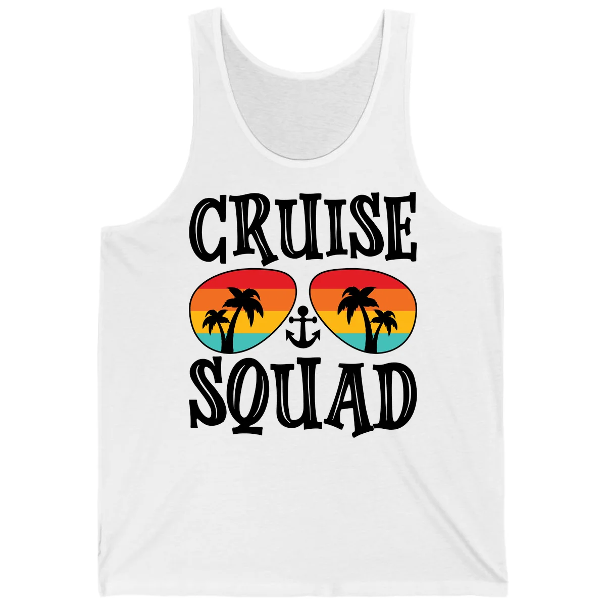 Cruise Squad Sunglasses Tank in White