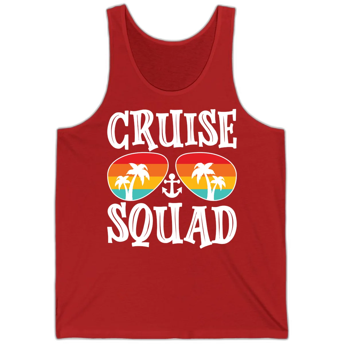 Cruise Squad Sunglasses Tank in Red