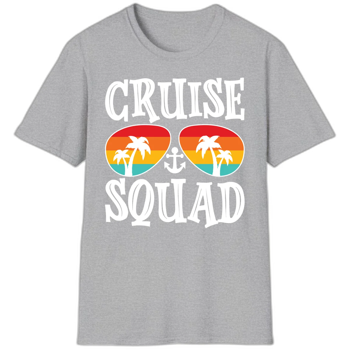 Cruise Squad Sunglasses T-Shirt in Sport Grey