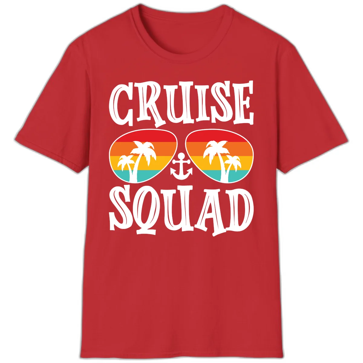 Cruise Squad Sunglasses T-Shirt in Red