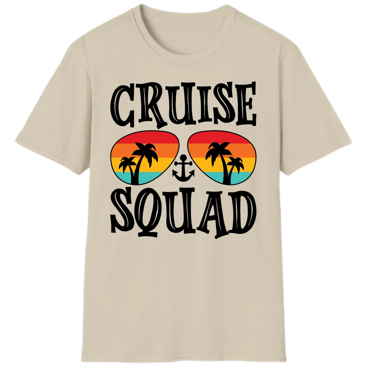 Cruise Squad Sunglasses T-Shirt in Sand