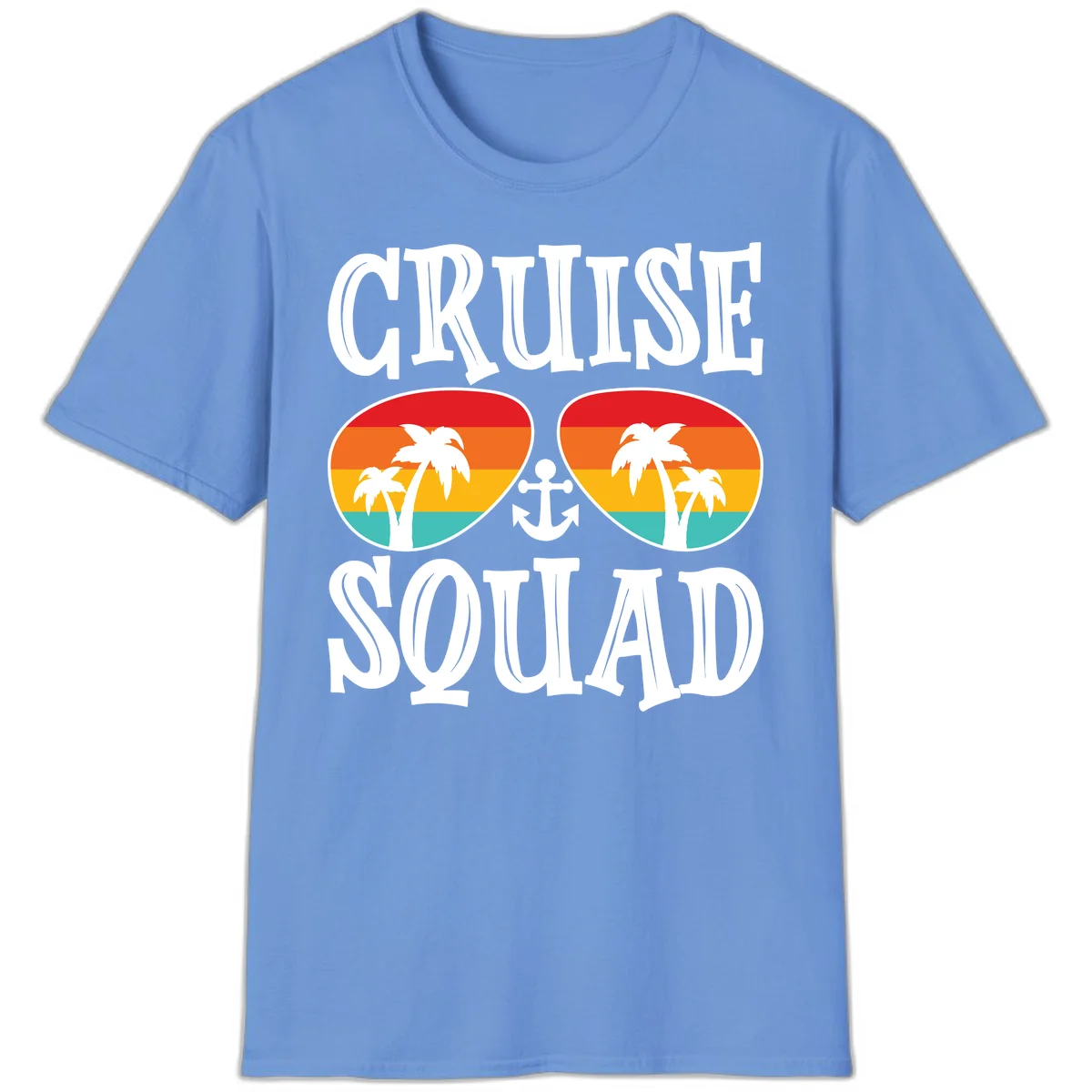 Cruise Squad Sunglasses T-Shirt in Carolina Blue
