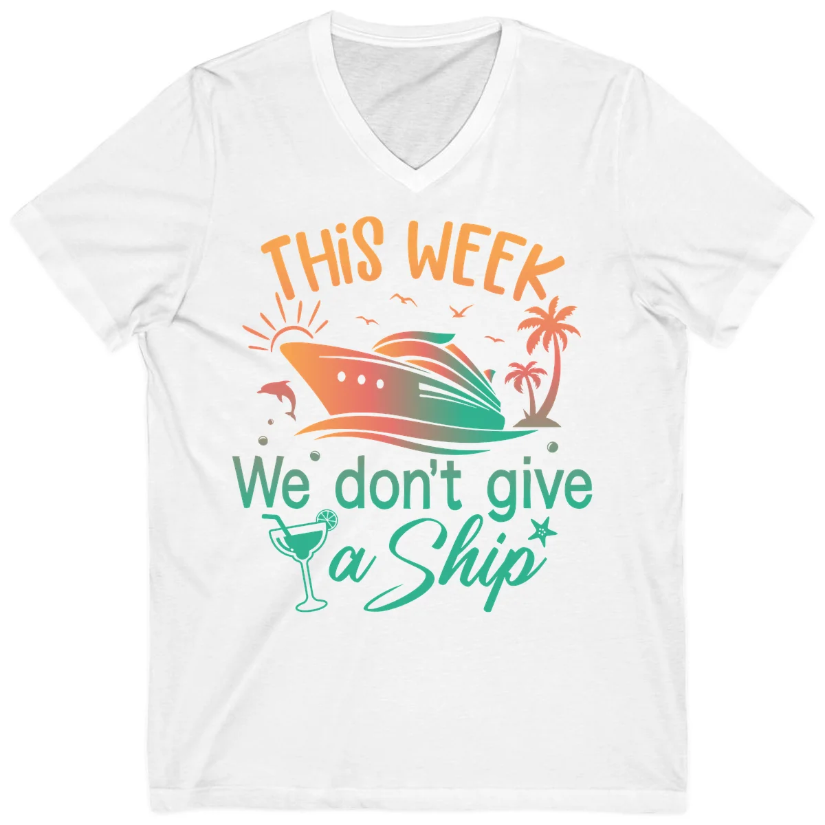 This Week We Don't Give A Ship V-Neck in White
